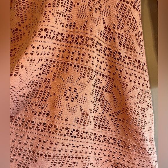 Free People Beach Spring Date Crochet Knit Dress in Pink Mauve | SZ XS - Picture 9 of 16